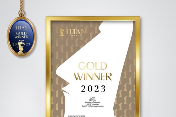 The distinction of innovative Augmented Reality #technology #SuPAR, as Gold Winner at TITAN Awards 